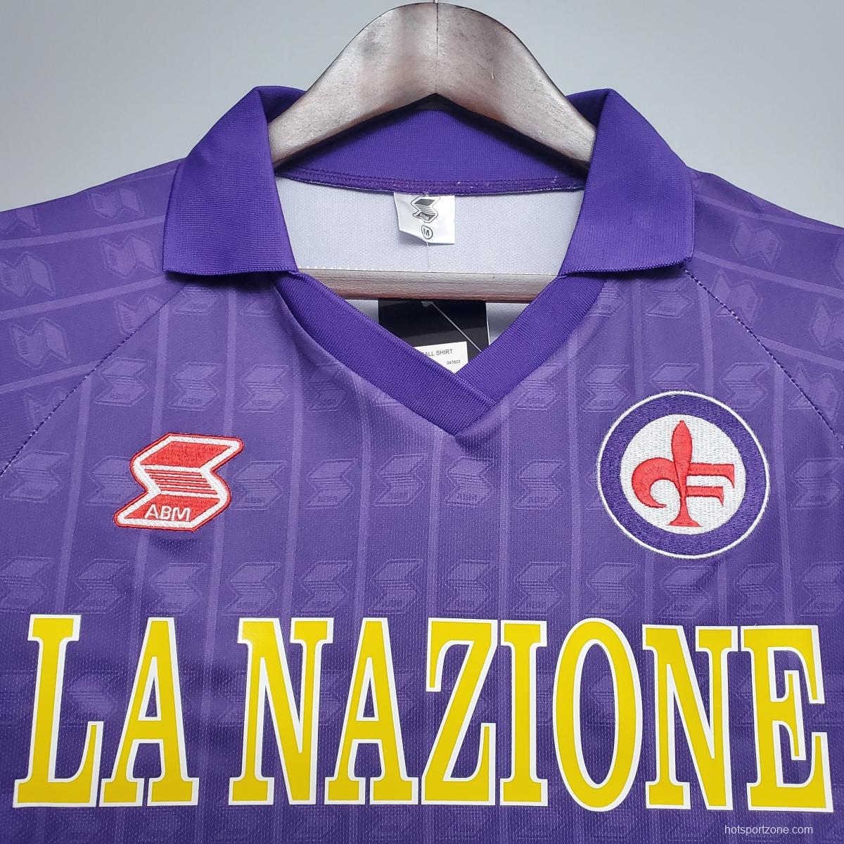 Retro Fiorentina 89/90 home Soccer Jersey