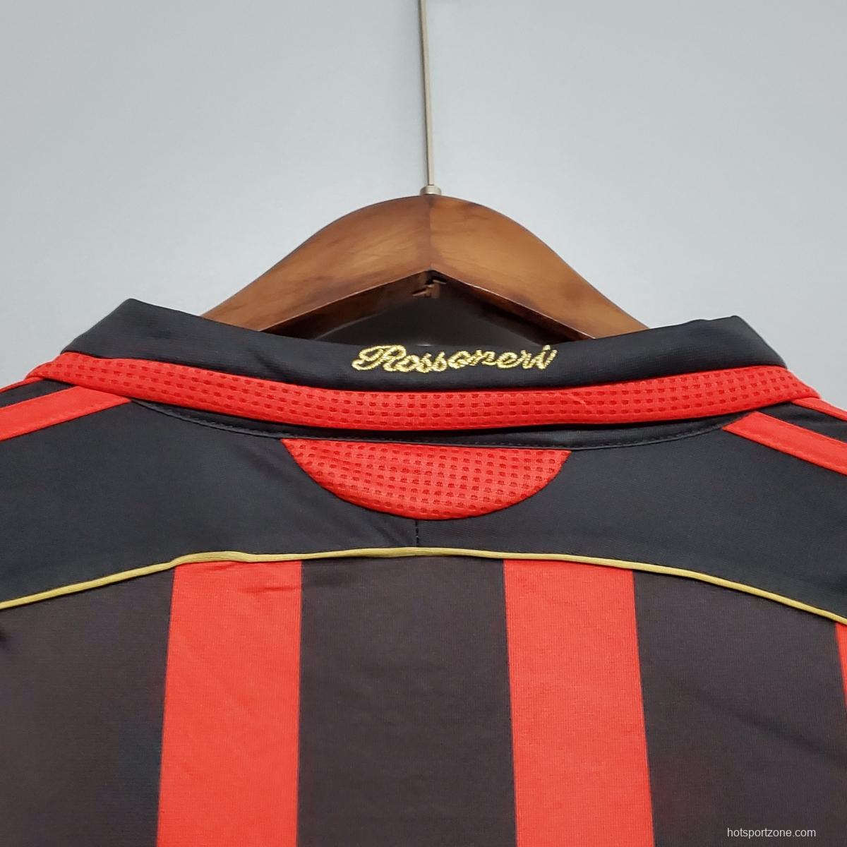 Retro 06/07 AC Milan Long sleeve home Soccer Jersey