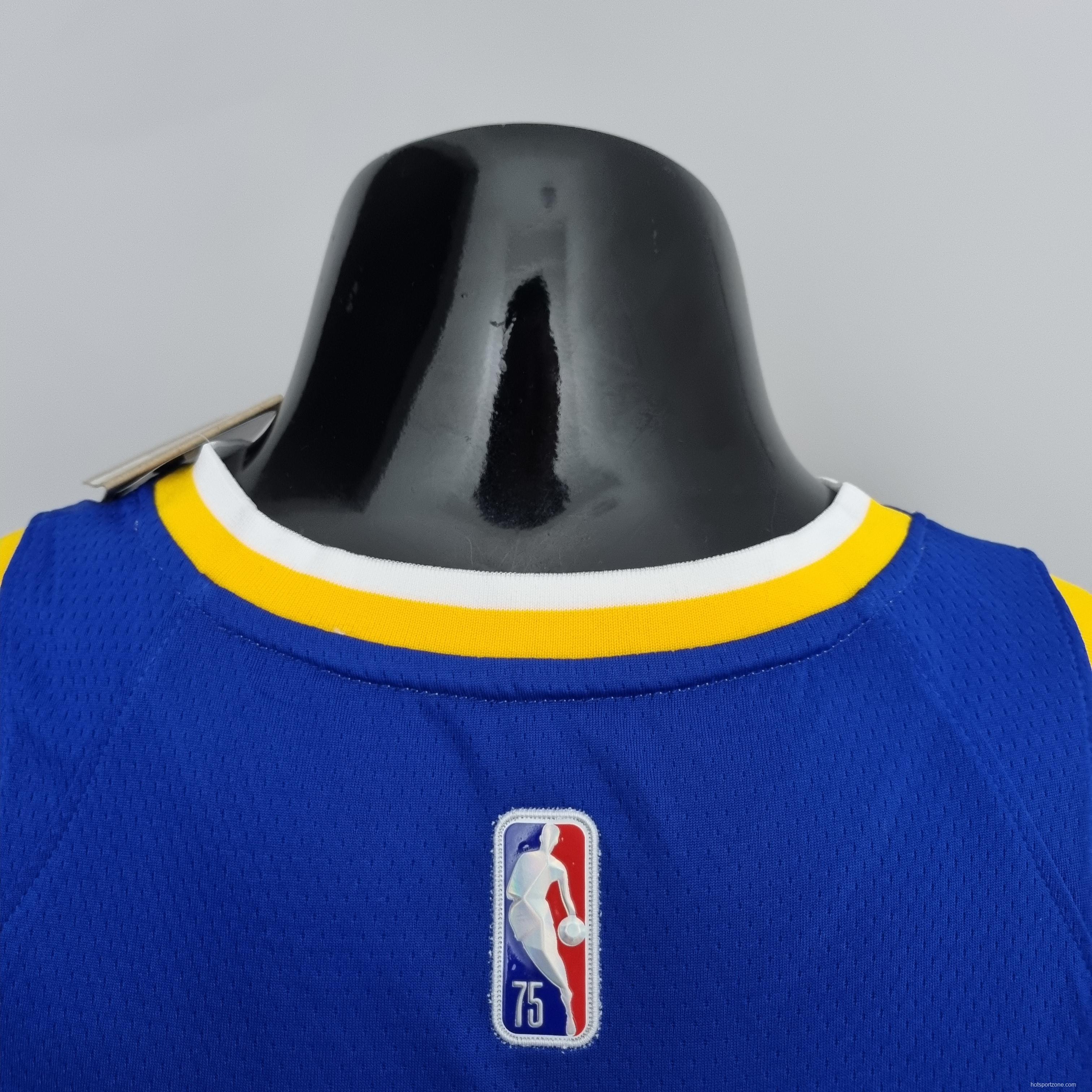 75th Anniversary Toscano#95 Golden State Warriors Mexico Exclusive Blue NBA Jersey