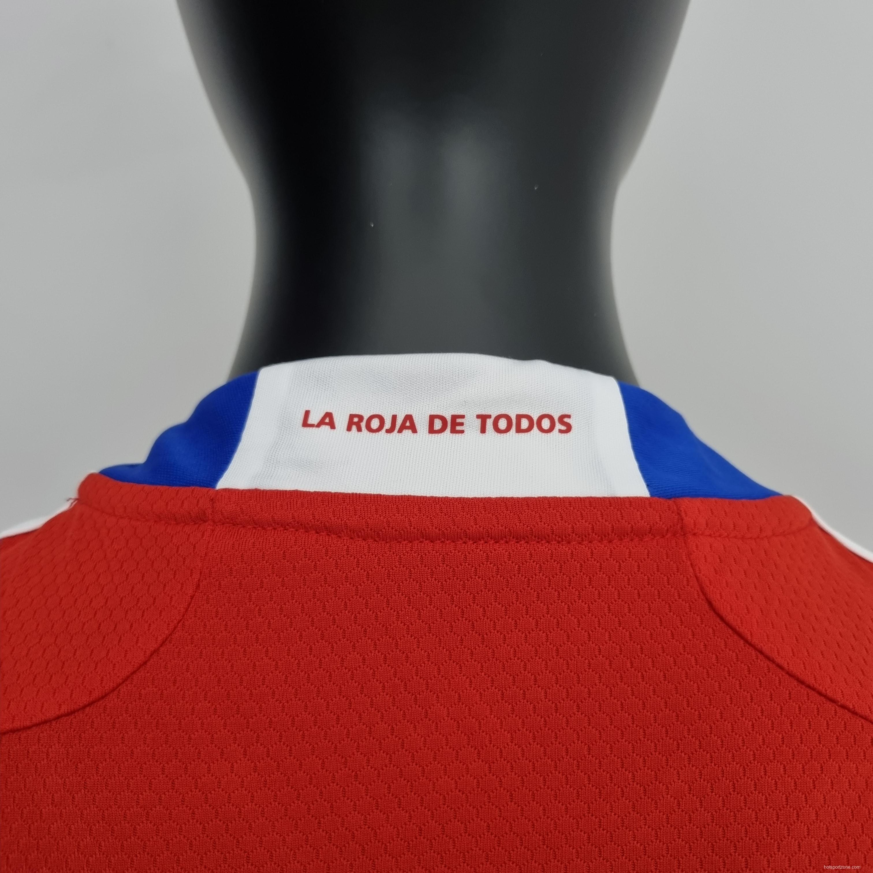 2022 Chile home Soccer Jersey