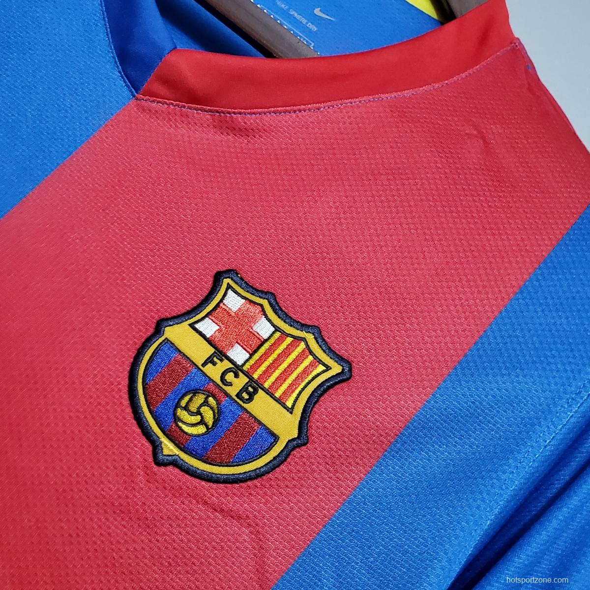Retro Barcelona 06/07 Long sleeve home Soccer Jersey
