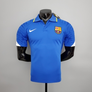 21/22 POLO Barcelona Blue Soccer Jersey