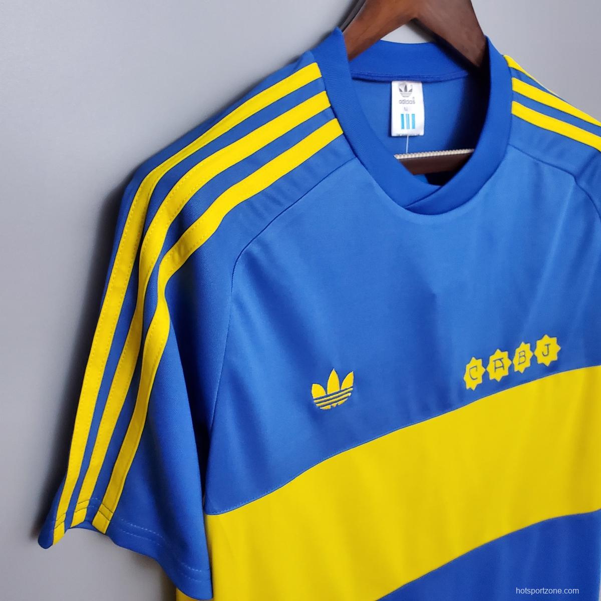 Retro 1981 Boca Juniors home Soccer Jersey