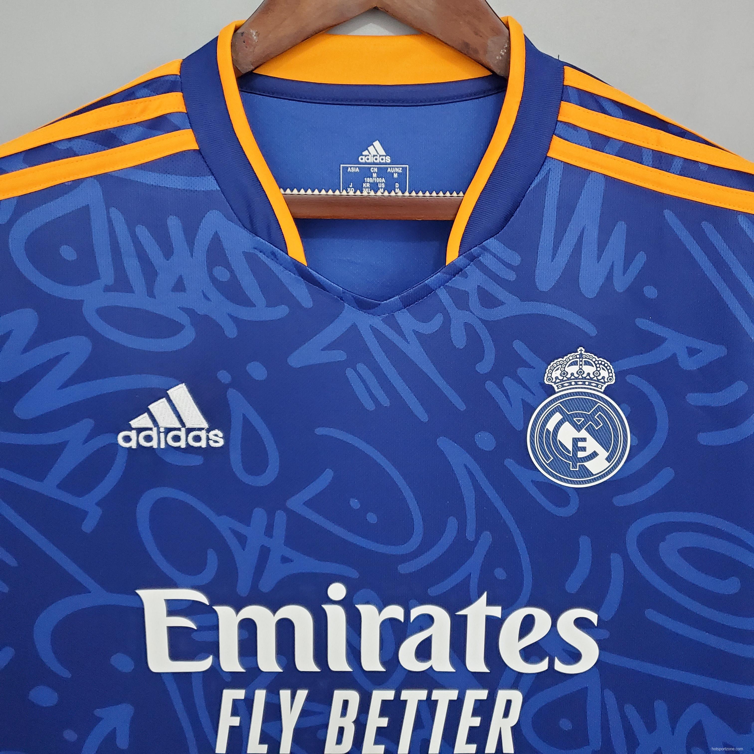 21/22 Real Madrid away Soccer Jersey