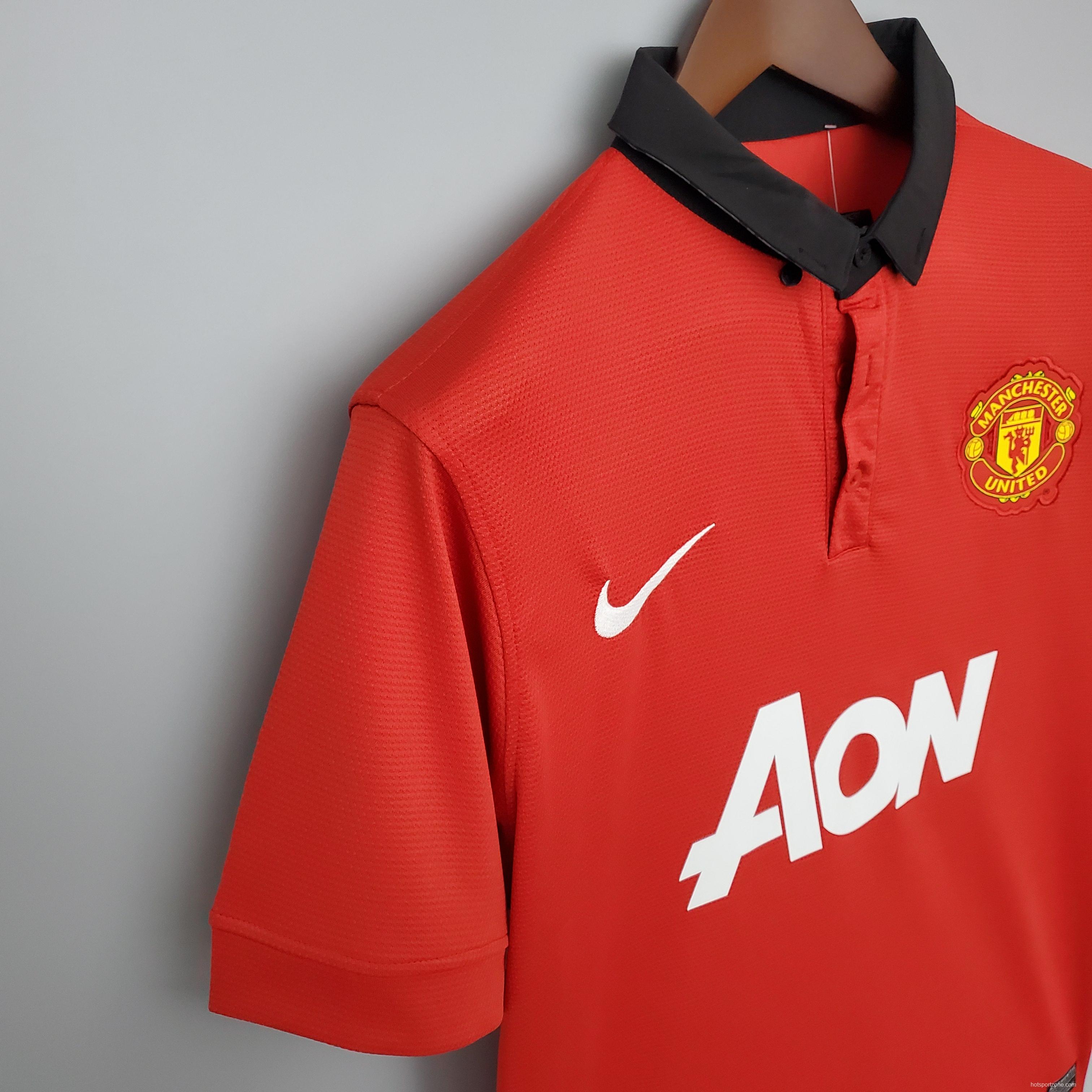 Retro 13/14 Manchester United home Soccer Jersey