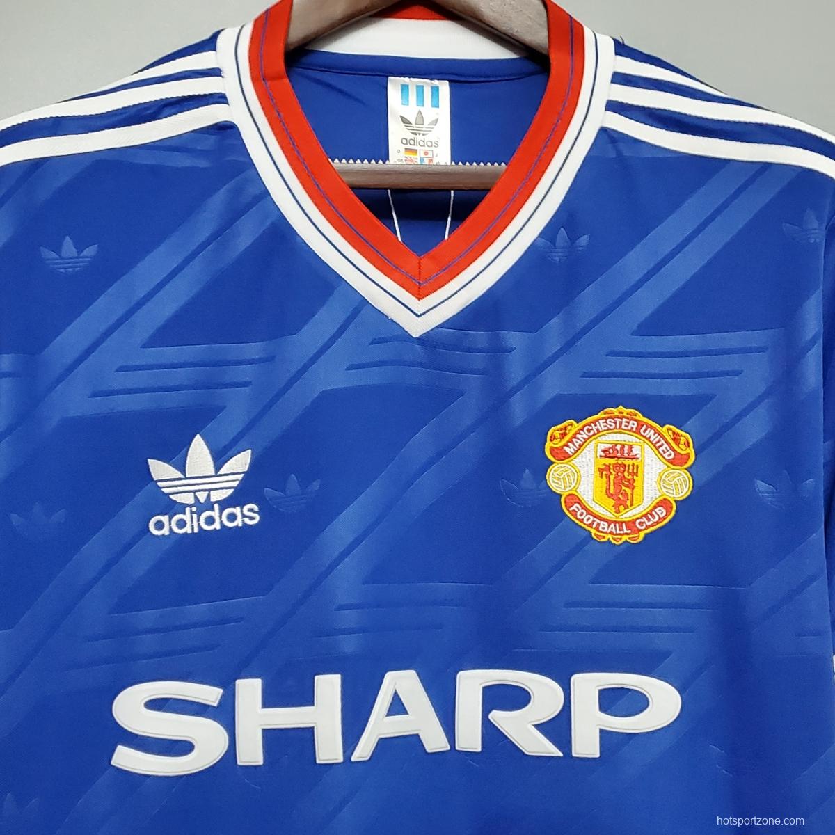 Retro 86/88 Manchester United third away Soccer Jersey