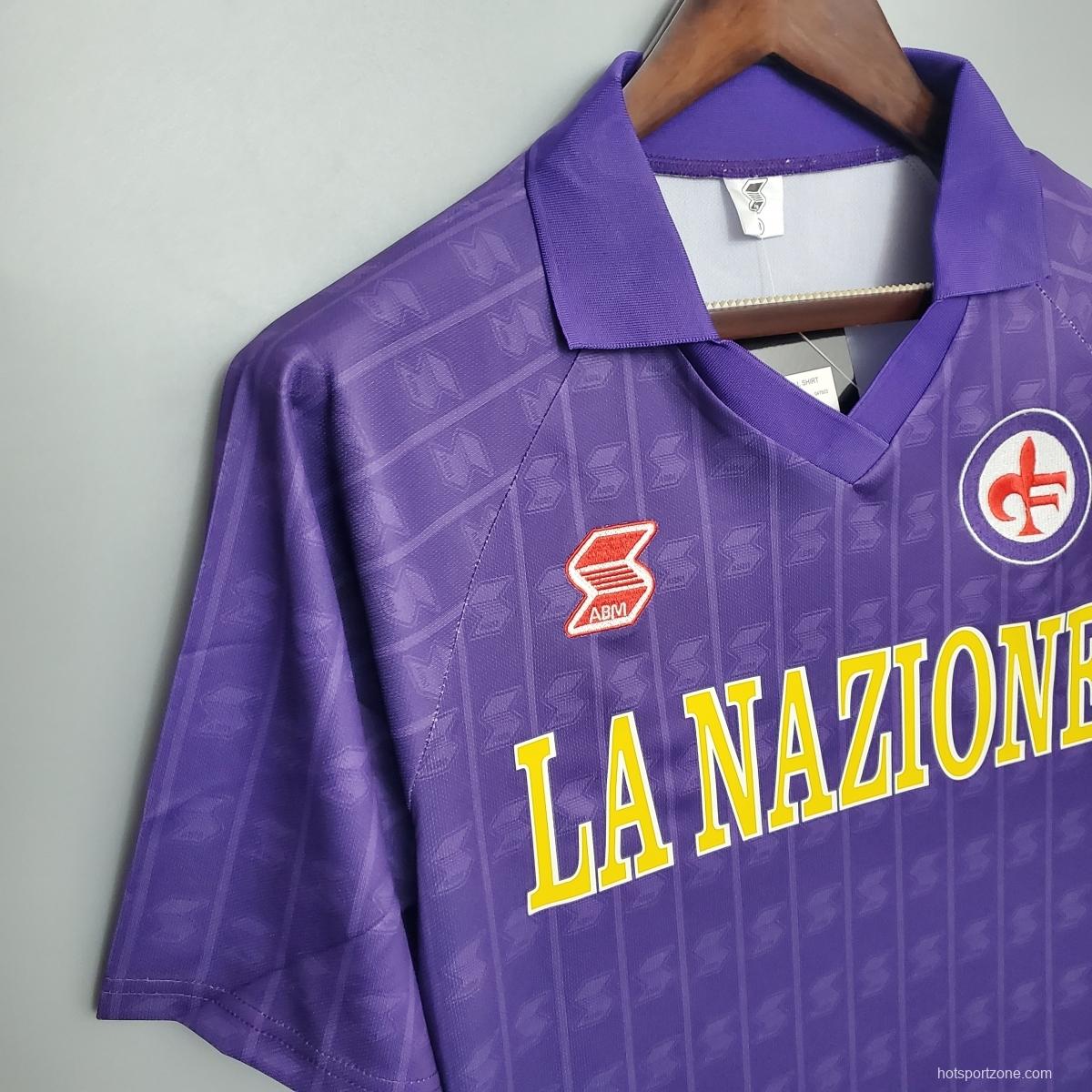 Retro Fiorentina 89/90 home Soccer Jersey