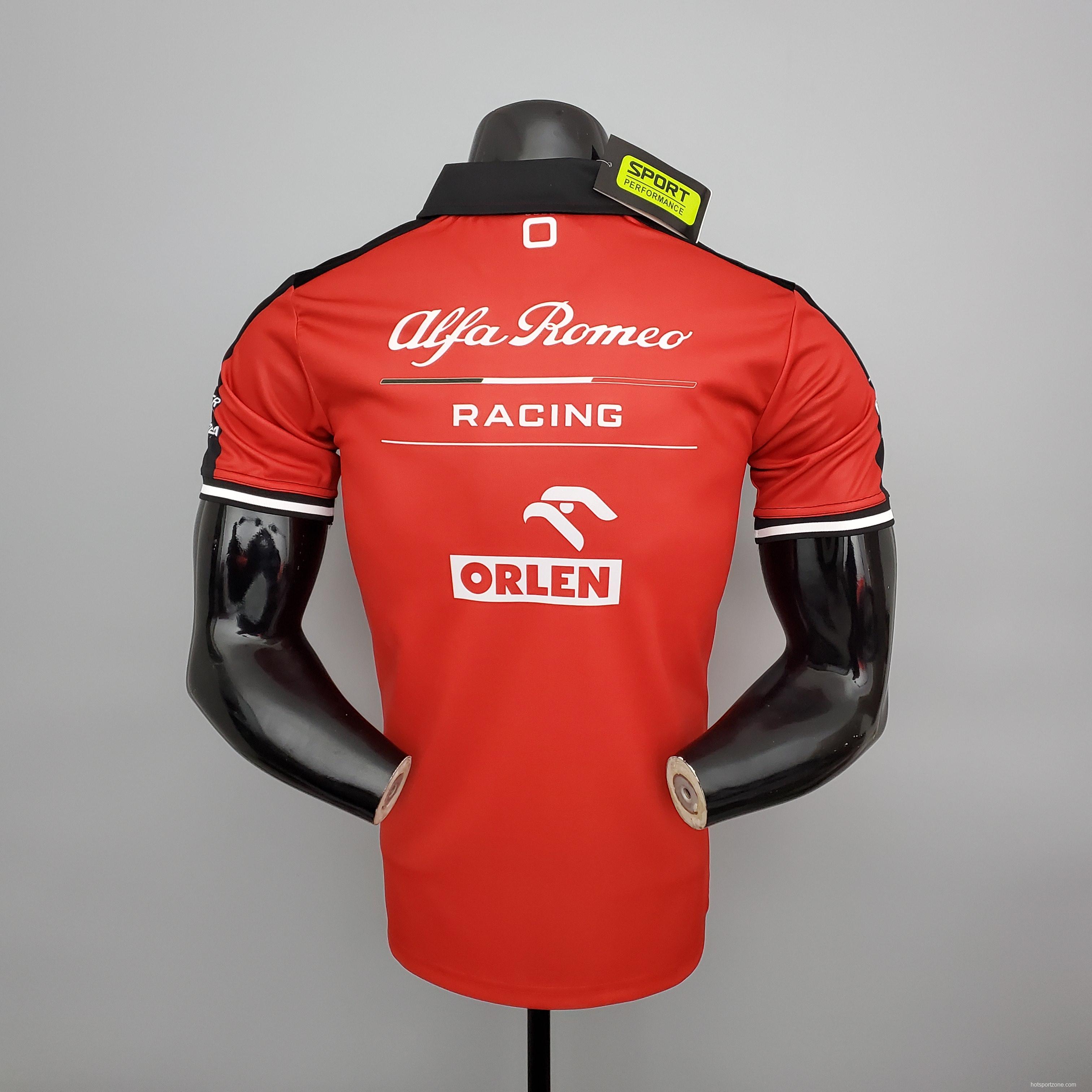 F1 Formula One; Alpha Taurus Red and White S-5XL