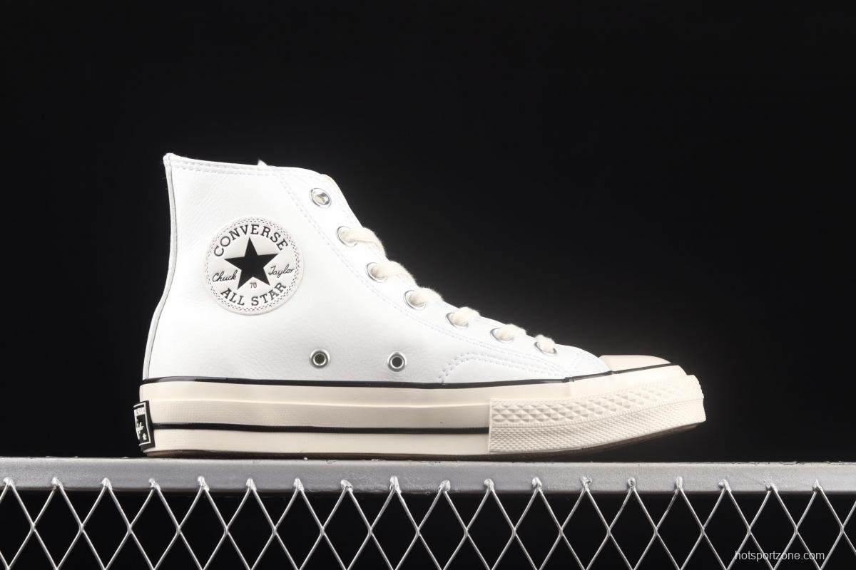 Converse Chuck 70 Converse white leather high-top casual board shoes 167064C