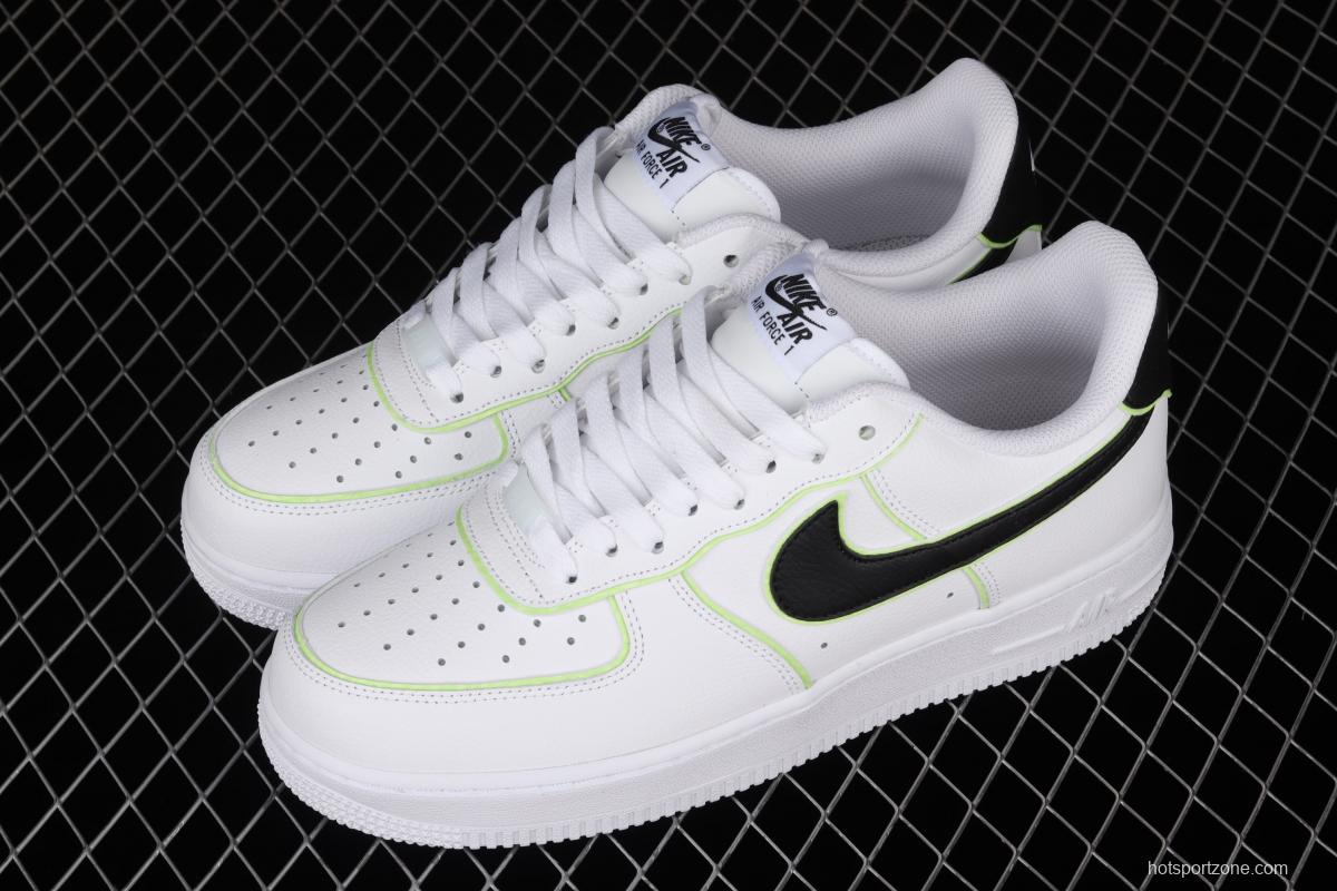 NIKE Air Force 1x07 Low black and white night bald low-top casual board shoes CW2288-304