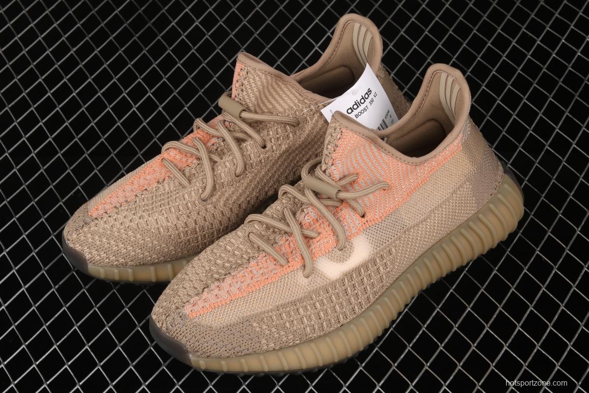 Adidas Yeezy 350 Boost V2 FZ5240 Darth Coconut 350 second generation hollowed-out pheasant red color matching
