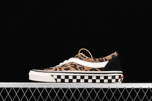 Vans Bold IN Anna classic retro leopard-print checkerboard leisure sports skateboard shoes VN0A3WLPR6R