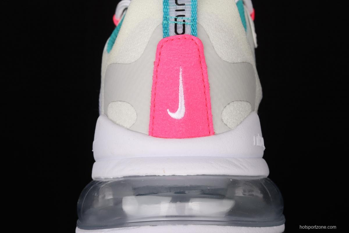 NIKE Air Max 270React new high-frequency mesh hollowing out function half-palm air cushion running shoes CZ1612-100