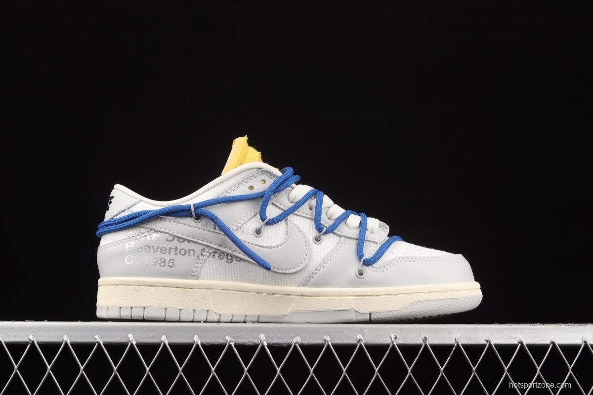 OFF-White x NIKE DUNK Low 04 of 50 OW Grey Leisure Sports Skateboard shoes DM1602-112