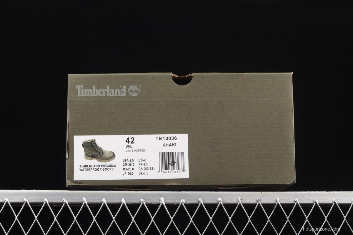 Timberland Timberland medium-top outdoor casual shoes TB10036KHAKI
