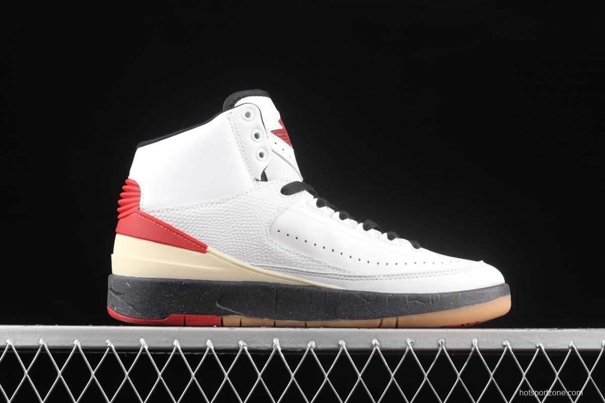 OFF-White x Air Jordan 2 Mid SP AJ2 Joe 2 Milk White Co-branded Zhongbang Basketball shoes DJ4375-101