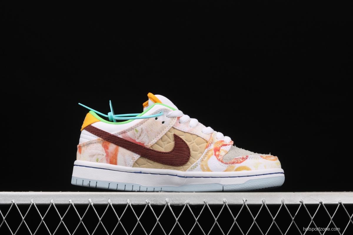 NIKE SB DUNK Low CNY joint style Chinese mandarin duck tie-dyed low-top skateboard shoes CV1628-800