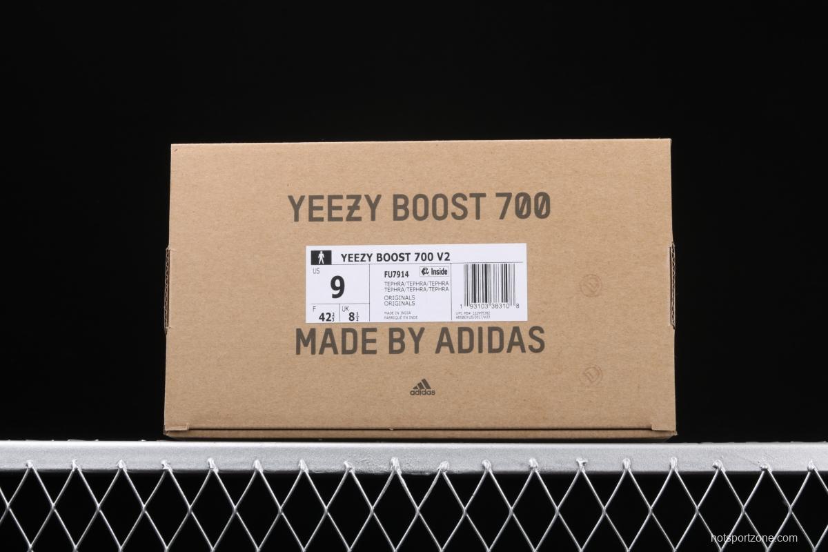 Adidas Yeezy Boost 700V2 Tephra Raffles FU7914 Kanye coconut 700 volcanic ash running shoes