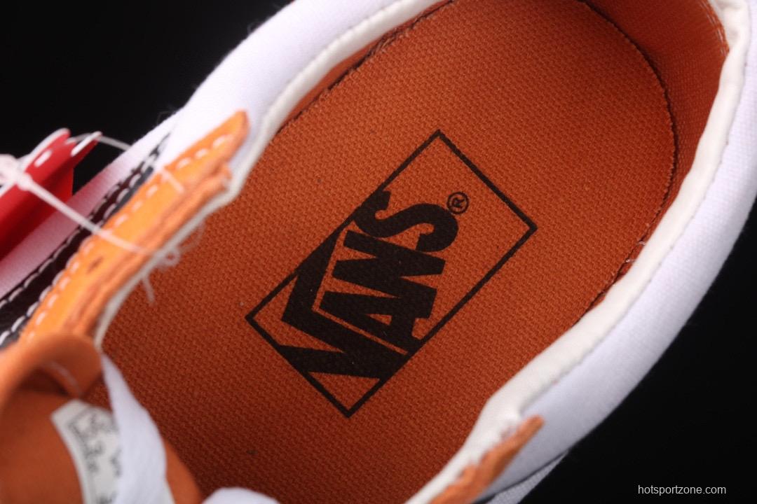 Vans Style 36 caramel orange and white small head splicing low-help couple casual board shoes VN0A3DZ3WZ5