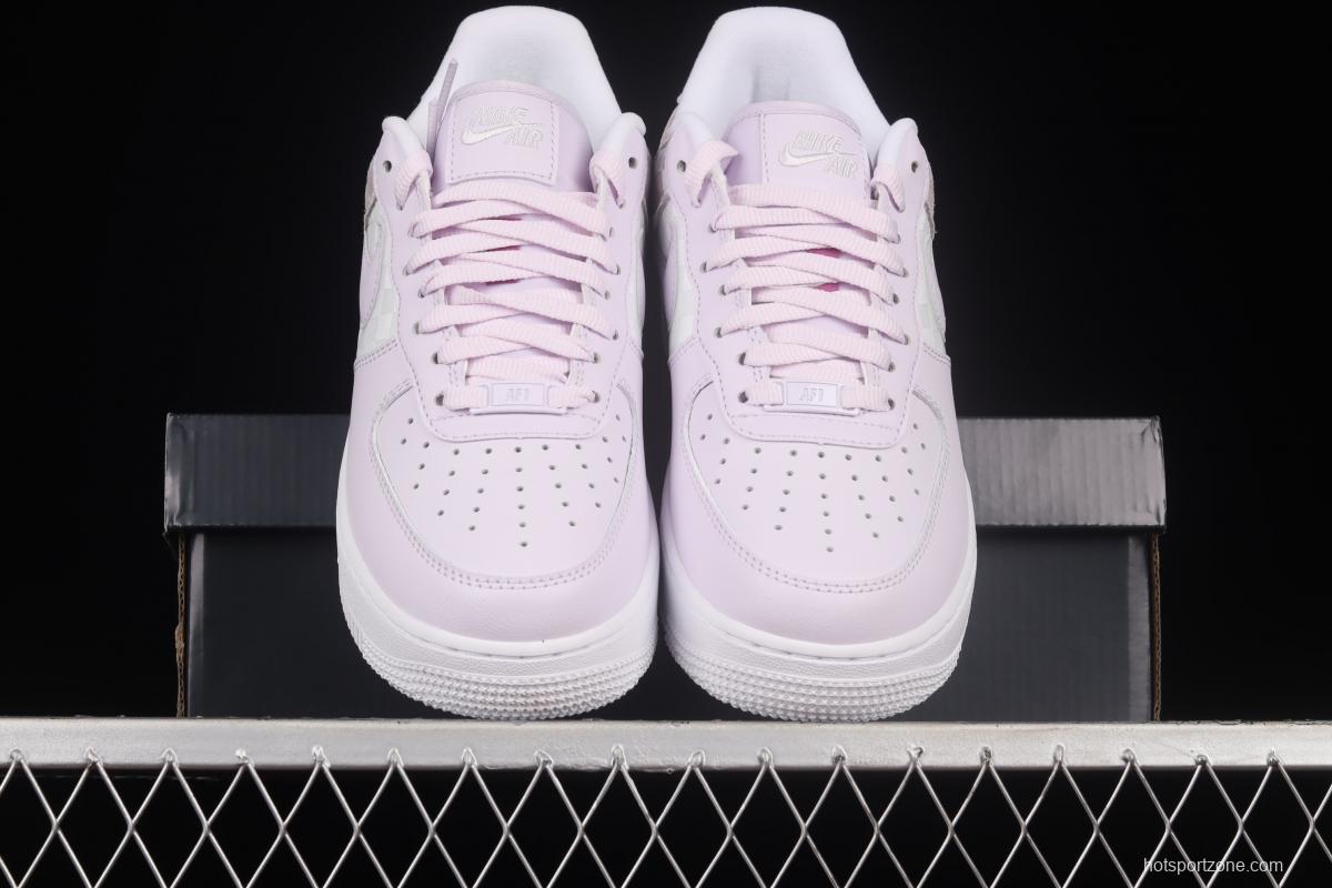 NIKE Air Force 1x 07 Low chessboard white and purple low-top casual board shoes CJ9700-500