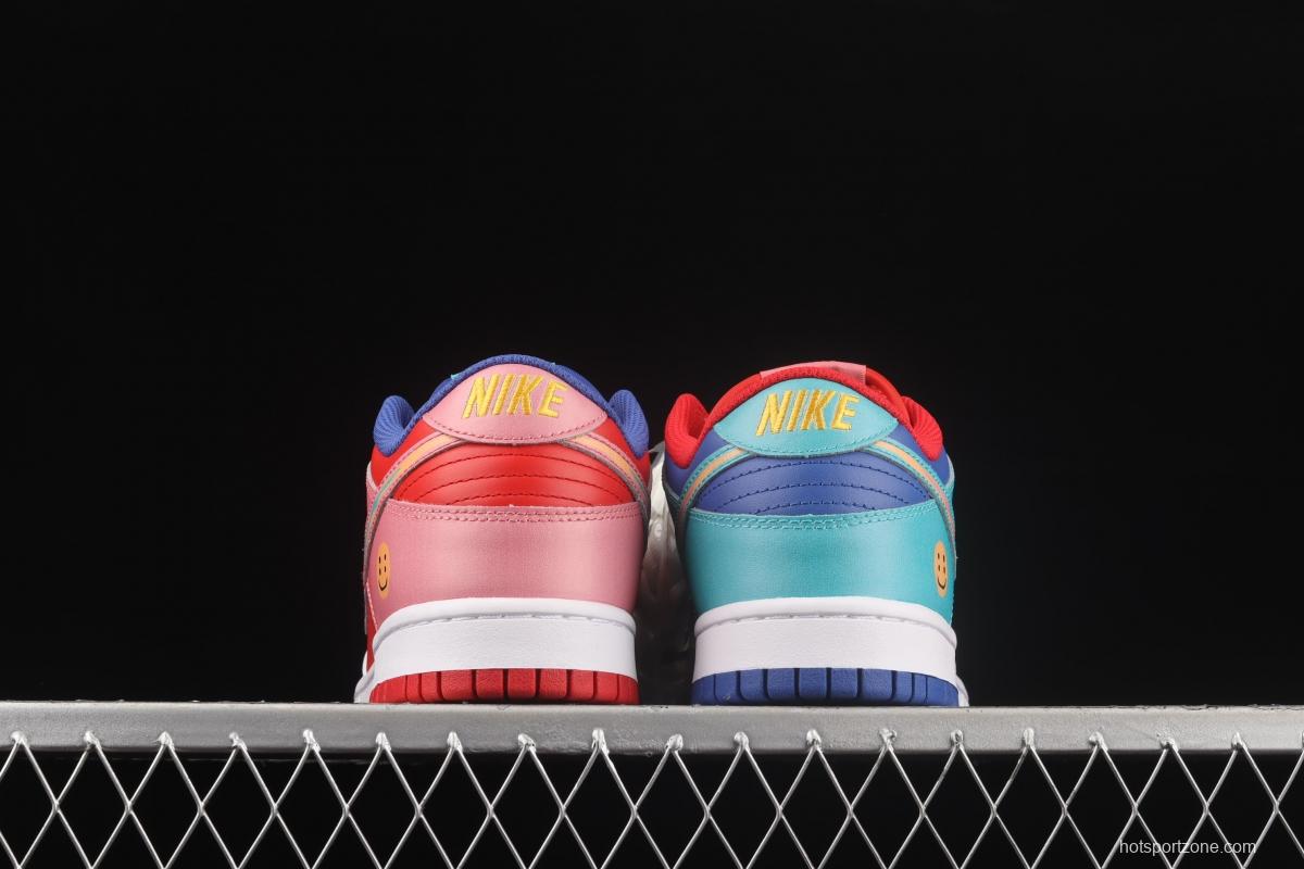 Cactusplantfleamarket x NIKE DUNK Low Rainbow smiley face joint style rainbow mandarin duck joint style low-side sports leisure board shoes LF4587-001