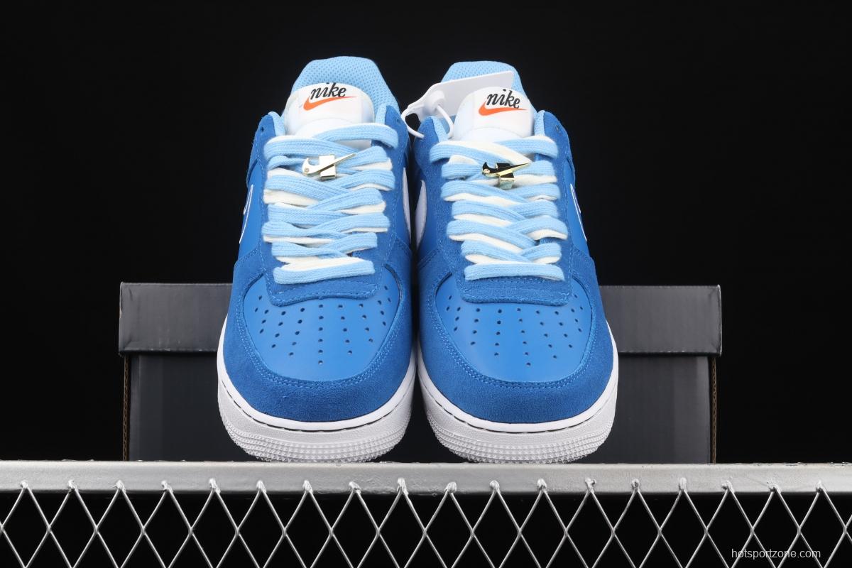 NIKE Air Force 11407 Low sky blue electric embroidery hook low-top casual board shoes DB3597-400