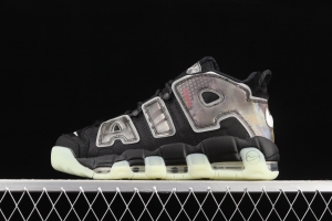 NIKE Air More Uptempo 96 QS Pippen original series black and green floating world painting night light classic high street leisure sports culture basketball shoes DM6213-045