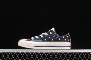 Converse Chuck 70s denim electric embroidered low-top casual board shoes 171065C