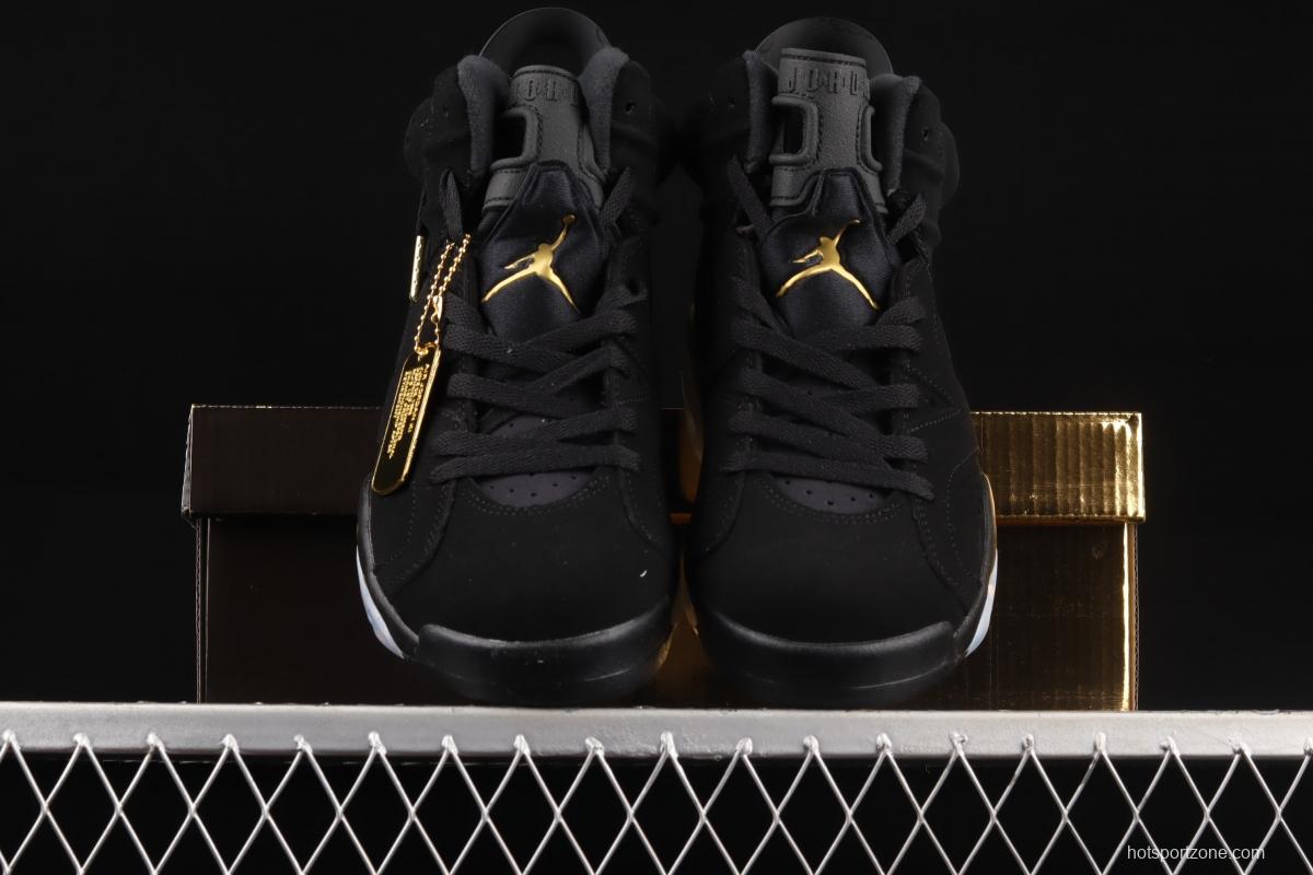 Air Jordan 6 DMP black gold men's cultural basketball shoes CT4954-007