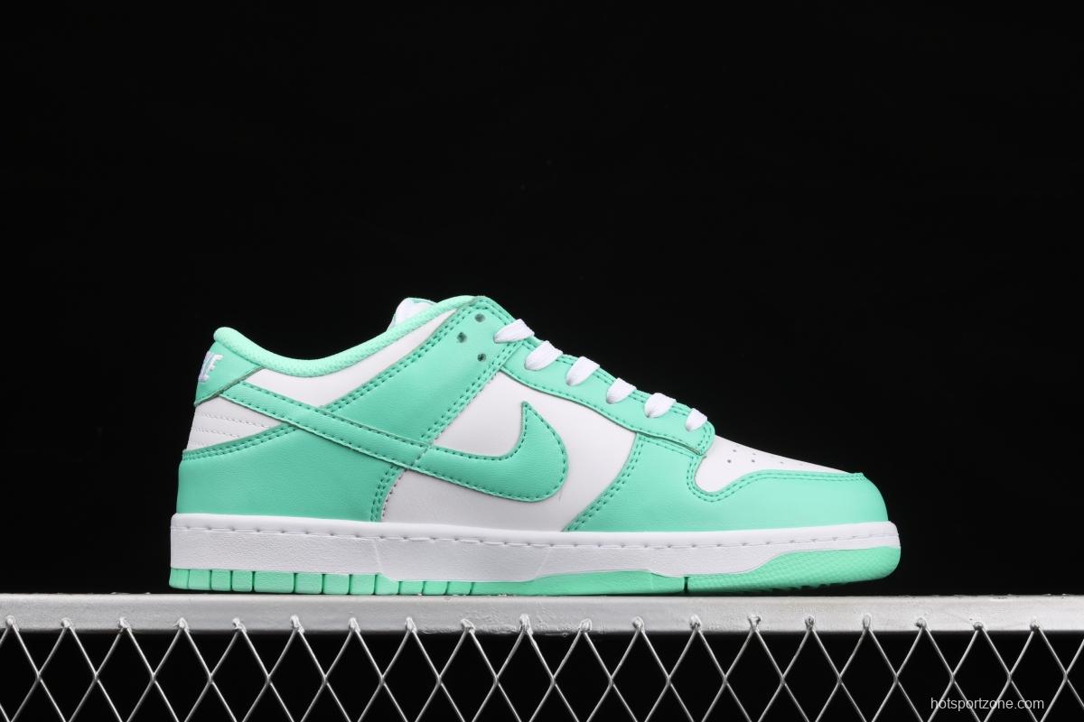 NIKE SB DUNK Low White/Green Glow Tiffany Green White Slam Dunk Series low side leisure sports skateboard shoes DD1503-105