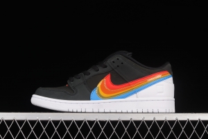 Polaroid x NIKE SB DUNK Low Black Rainbow Polaroid Joint SB Retro Casual Sneakers DH7722-001