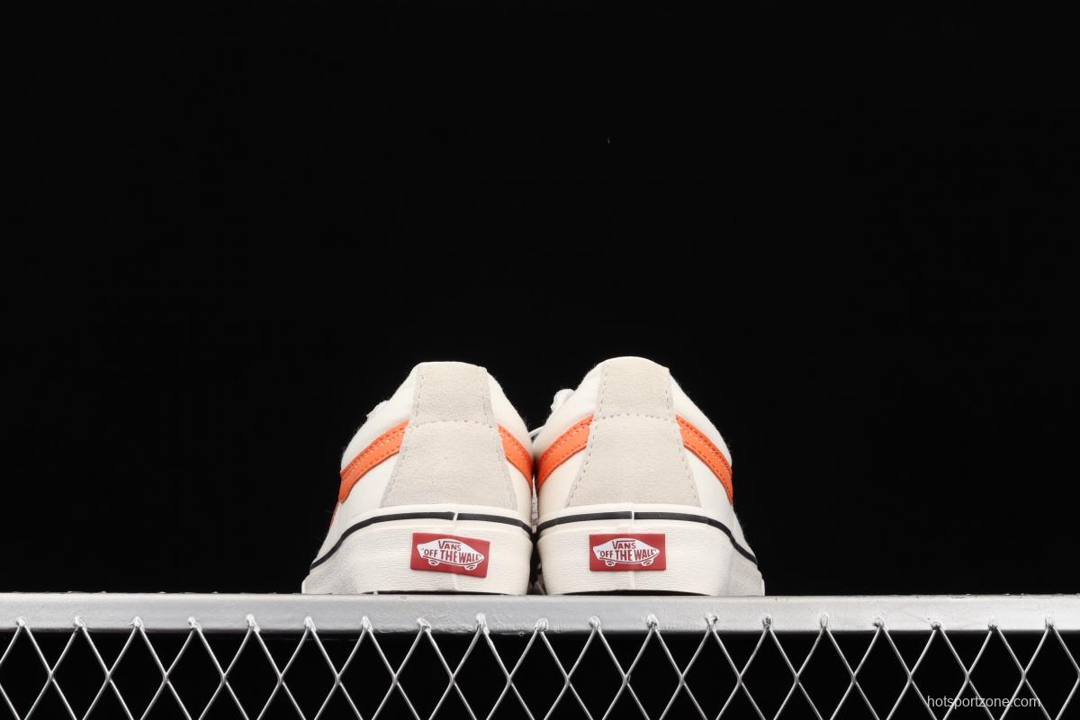 Vans Sk8-Low Reissue S classic white rice and white orange low-top leisure canvas vulcanized board shoes VN0A4UW14WU