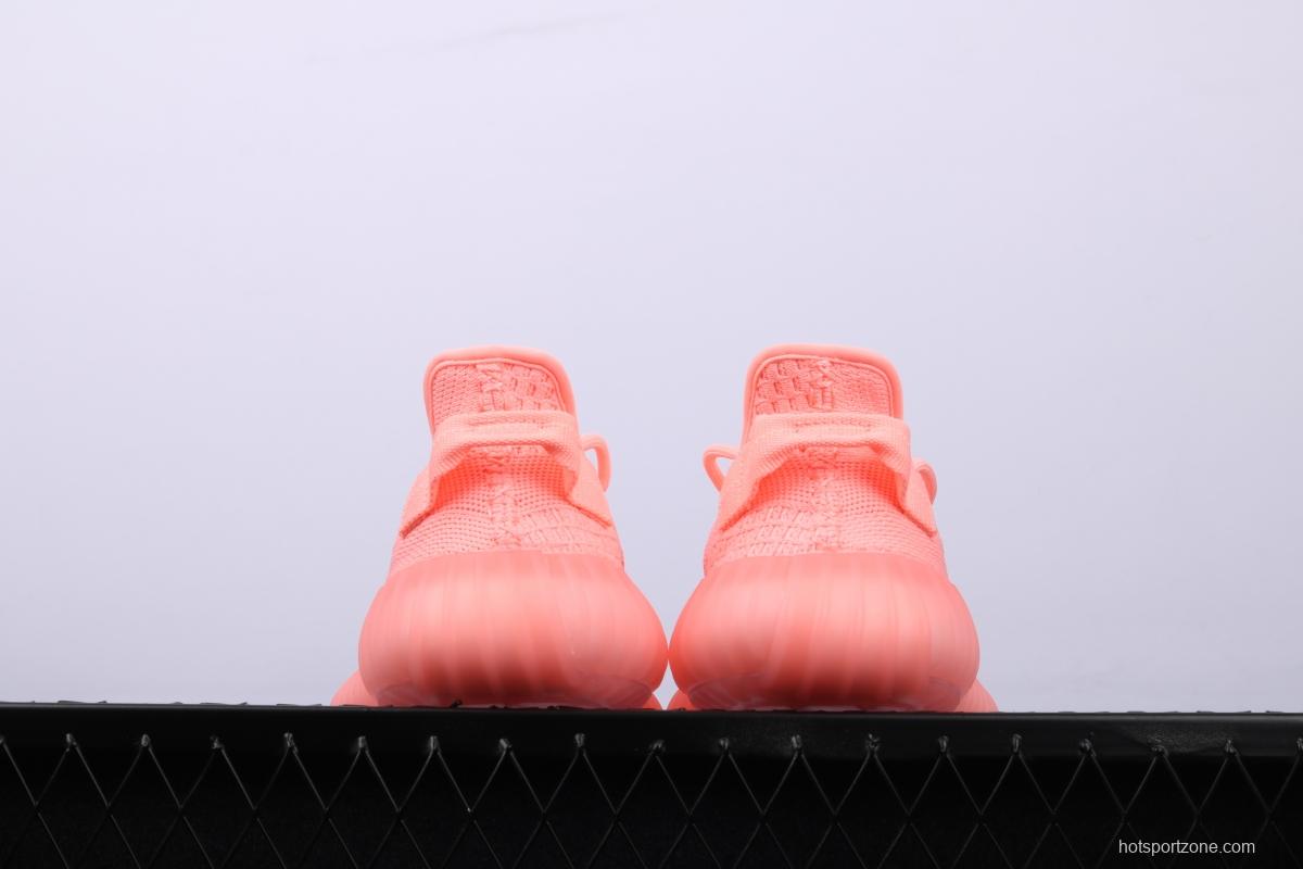 Adidas Yeezy 350 Boost V2 EG7498 Darth Coconut 350 second generation pink hollowed-out silk color matching