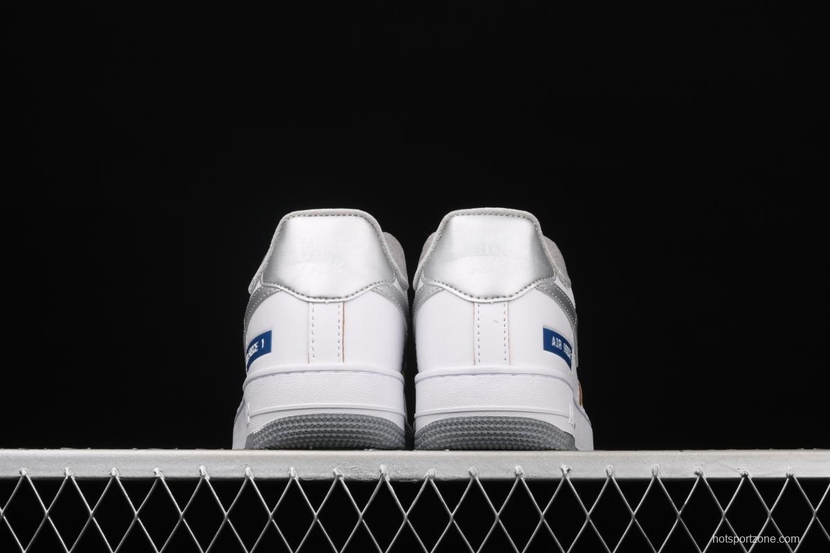 NIKE Air force1 Low labei maker white and blue color matching low-top casual board shoes DC5209-100