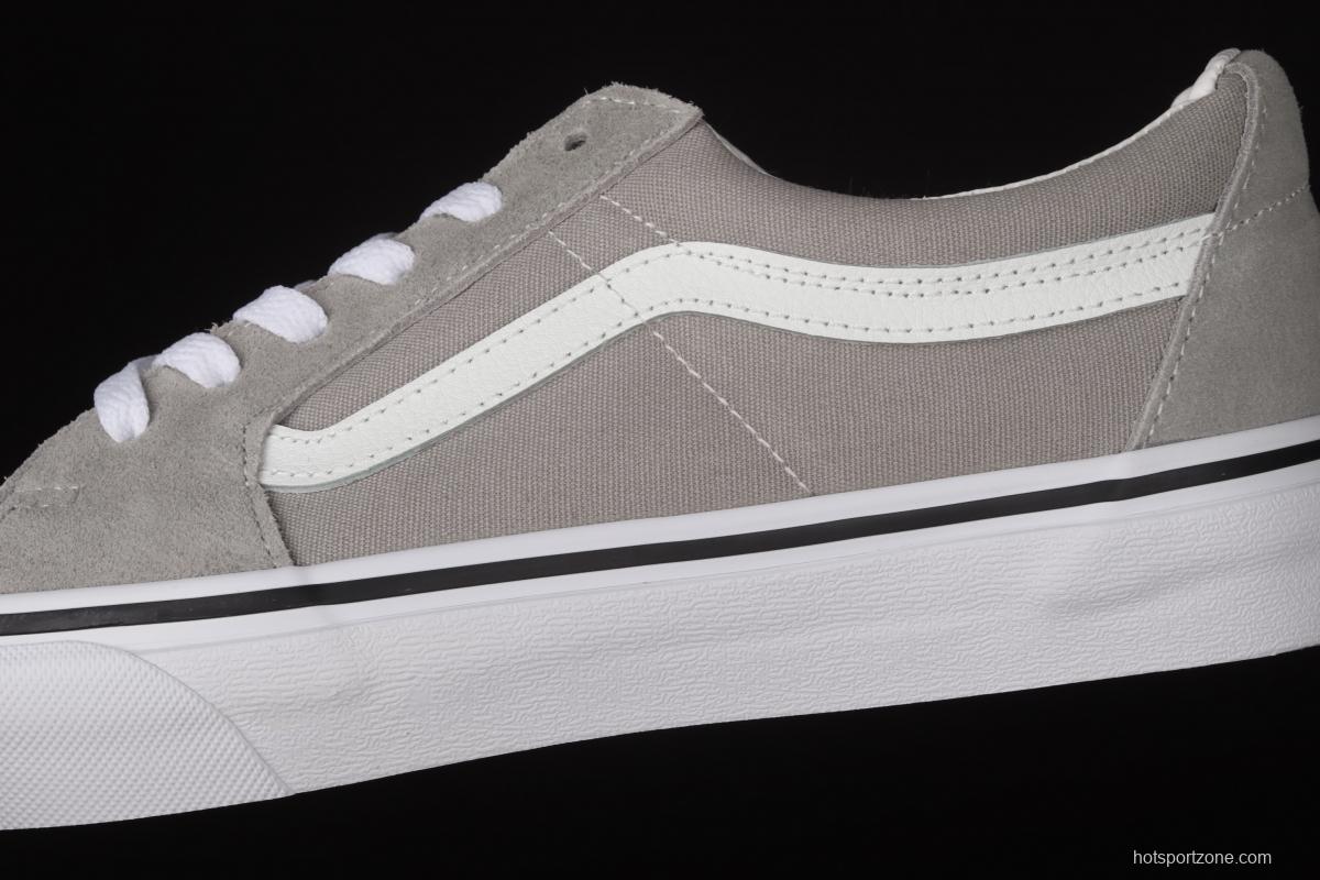 Vans SK8-Low gray side stripes low-side professional skateboard shoes VN0A4UUKIYP