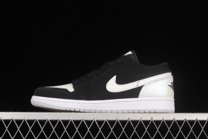 Air Jordan 1 Black and White Laser Low Top Retro Culture Basketball Shoes DH6931-001
