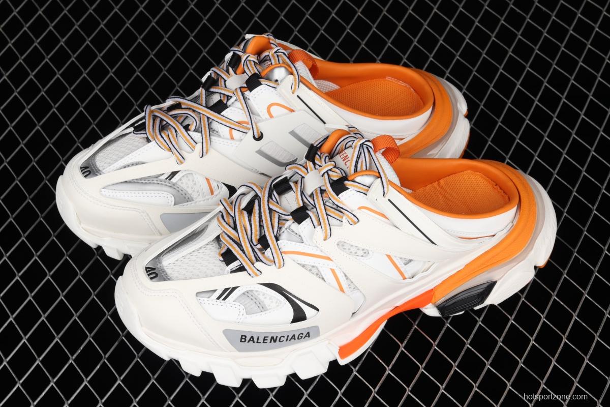 Balenciaga Sneaker Tess s.Gomma MAILLE WHITE/ORANGE 2021ss 3.0 three-generation outdoor concept shoes semi-drag W3CP59059