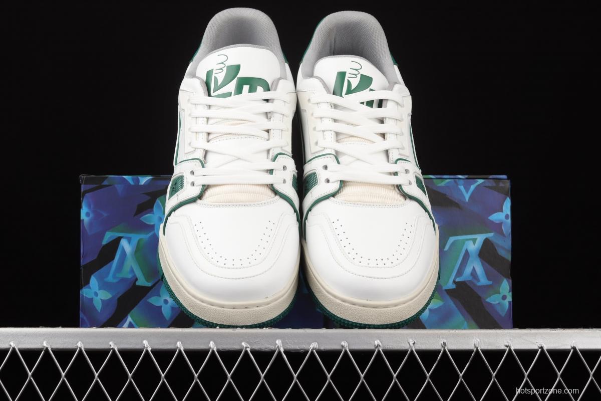 Authentic LV 2021ss early spring fashion catwalk sneakers 400N GREEN