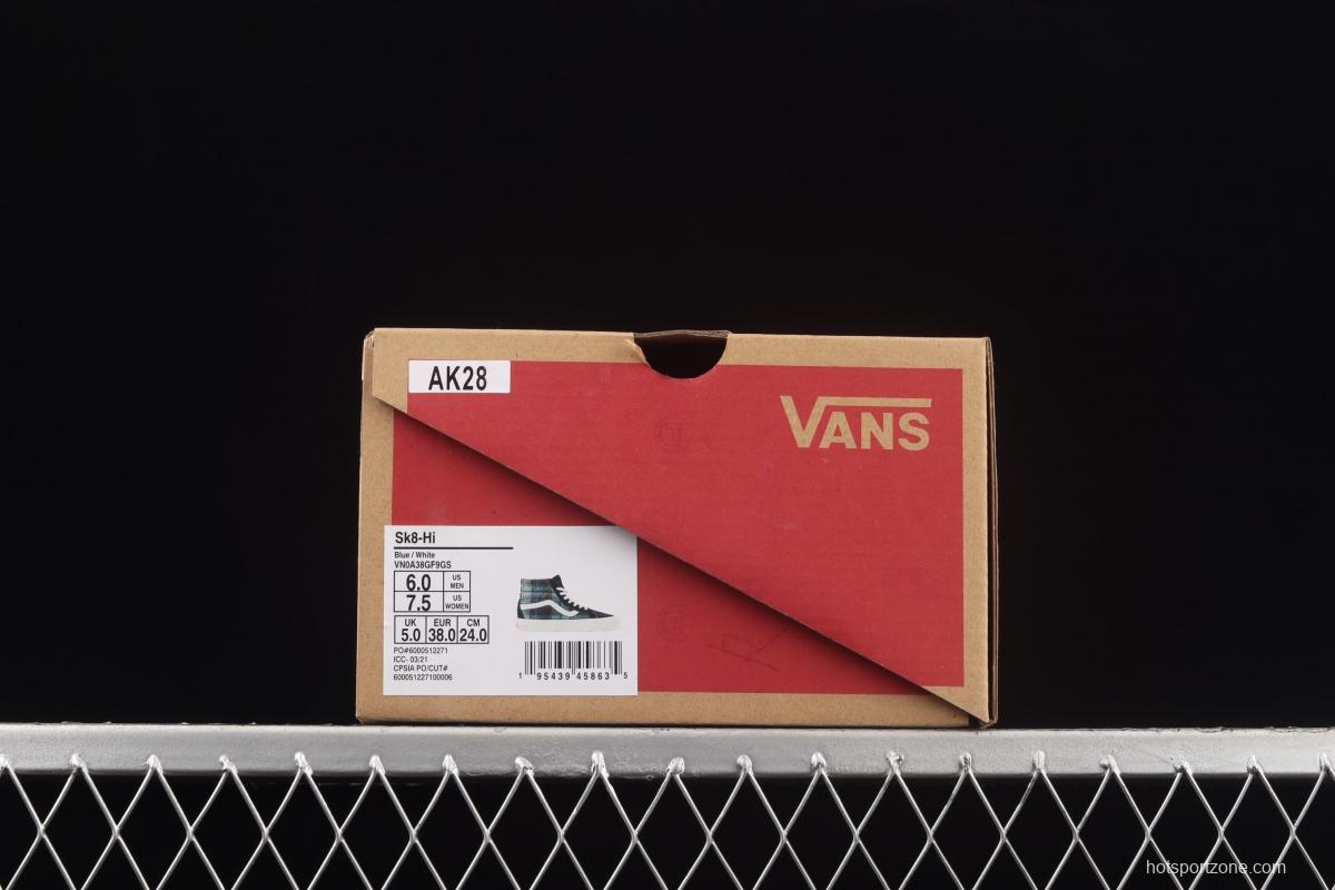 Vans Sk8-Hi x Pendleton joint name plaid series high-top casual board shoes VN0A38GF9GS