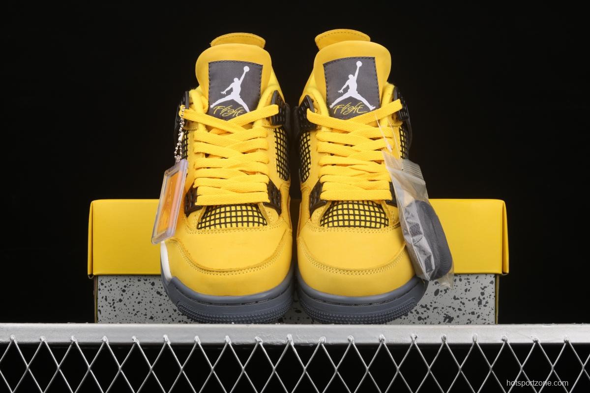 Air Jordan 4 Lightning duplicates white and yellow electric letter CT8527-700