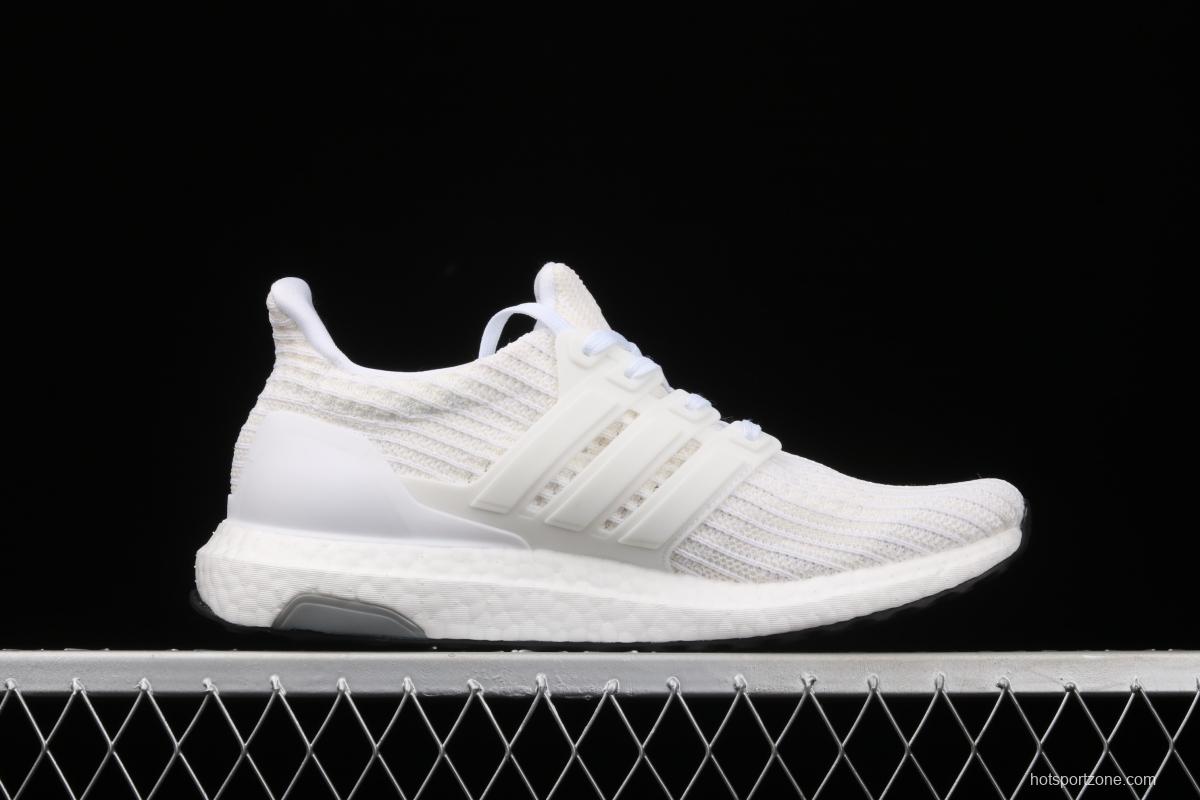Adidas Ultra Boost 4.0BB6168 fourth generation knitted striped pure white UB