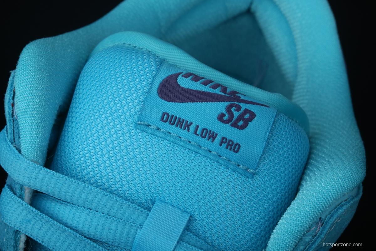 NIKE SB DUNK Low Pro sky blue fur-like fluorescent bottom low-top casual board shoes BQ6817-400