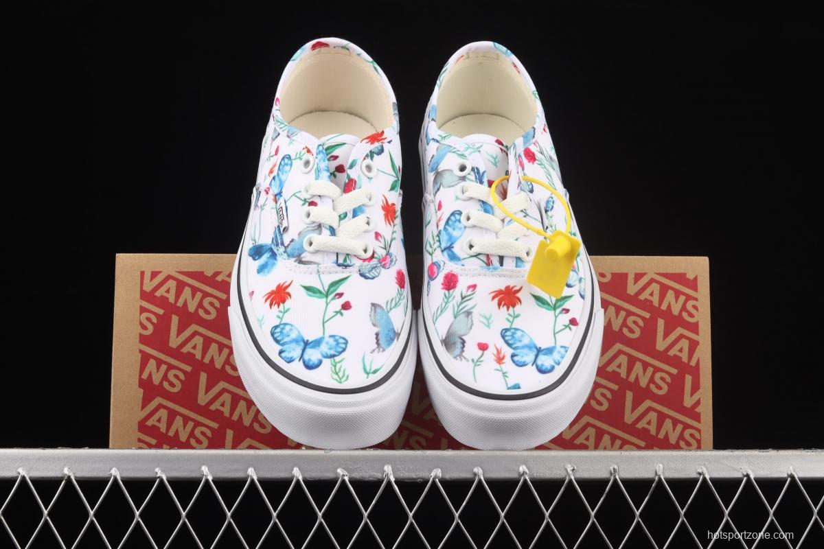 Vans Authentic butterfly pattern drawing low-top casual board shoes VN0A5HZSUC0