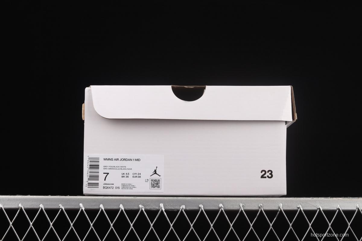 Air Jordan 1 Mid new cigarette ash cultural basketball shoes BQ6472-015