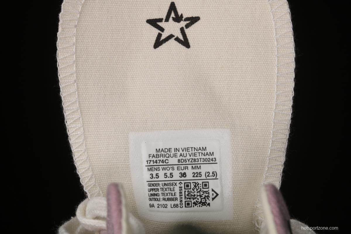 Converse 1970 s color haze pink purple high top casual board shoes 171474C