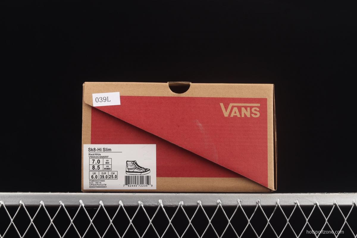 Vans Sk8-Hi Slim graded letter printed high-top casual board shoes VN0A3CSM6RF