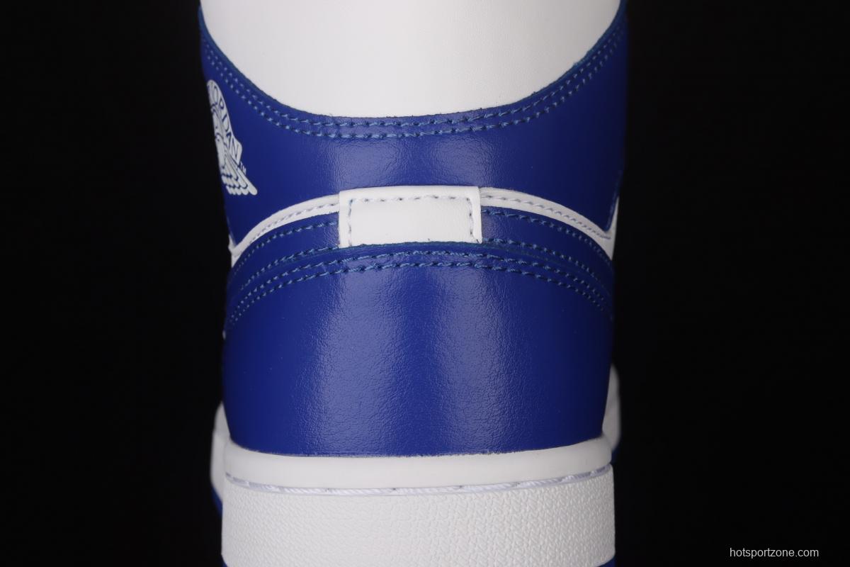 Air Jordan 1 Mid blue Zhongbang basketball shoes BQ6472-104