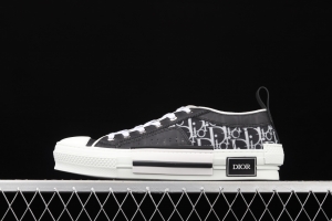 Authentic Dior B23 Oblique Low Top Sneakers Dior CD ghosting low upper board shoes 3SH118YJR 063 White/Black
