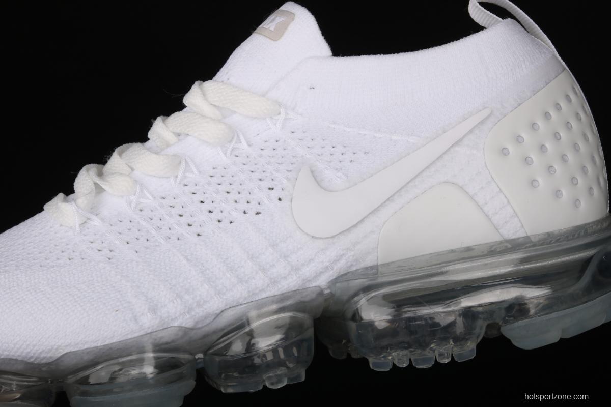 NIKE Air Vapormax Flyknt 2019 full palm air cushion running shoes 942842-100