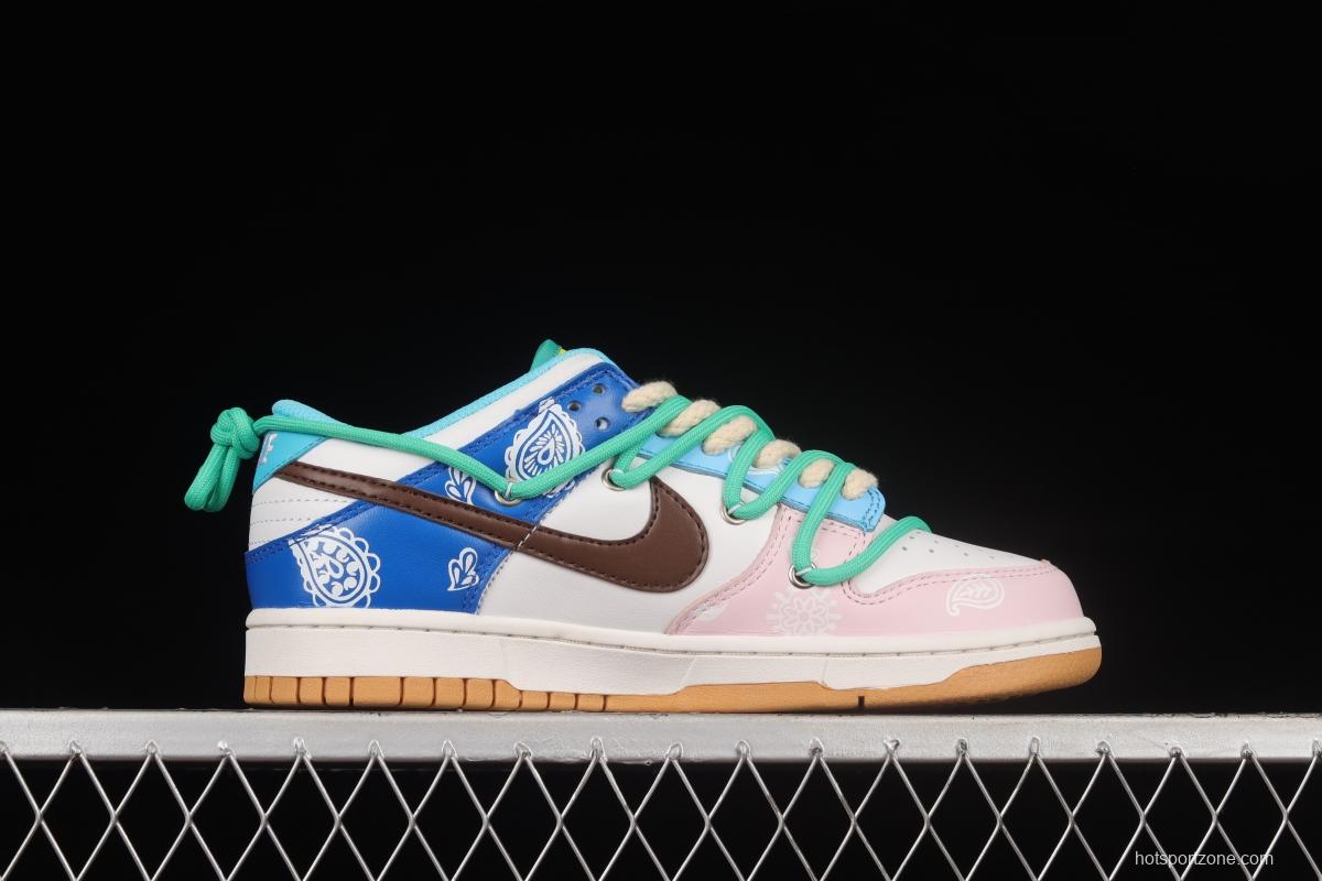 NIKE DUNK Low SE Free .99 Cashew Flower SB Buckle Shredded Backboard Fashion Casual Sneakers CZ2496-100